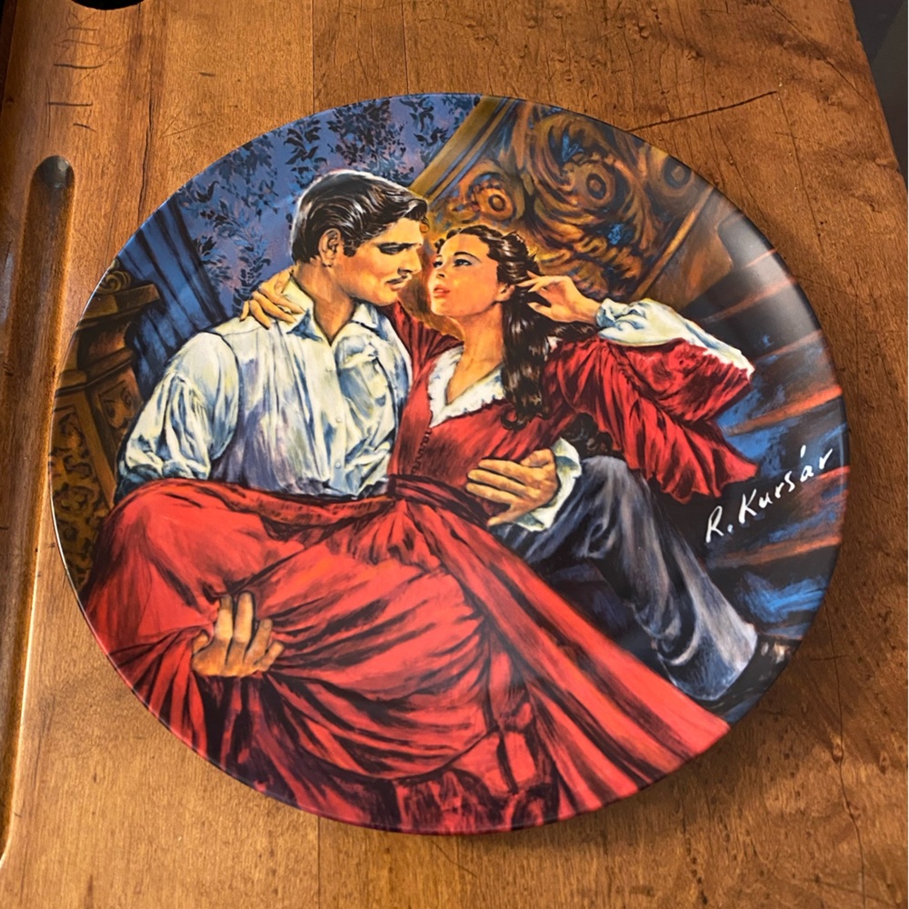 Vtg Knowles Gone With The Wind Scarlett and Rhett Grand Finale Collectors Plate